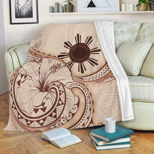 Philippines Filipinos Premium Blanket Hibiscus Flower Vintage Style1
