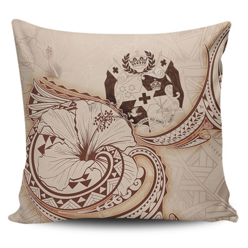 Tonga Pillow Cover Hibiscus Flower Vintage Style1