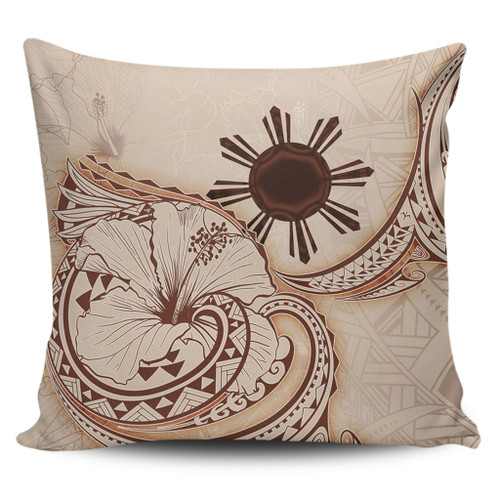 Philippines Filipinos Pillow Cover Hibiscus Flower Vintage Style1