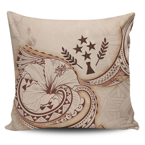Kosrae Pillow Cover Hibiscus Flower Vintage Style1