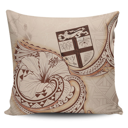 Fiji Pillow Cover Hibiscus Flower Vintage Style1