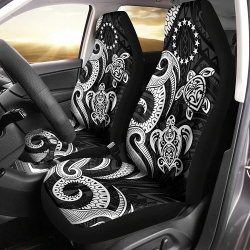 Cook Islands Car Seat Covers - White Tentacle Turtle