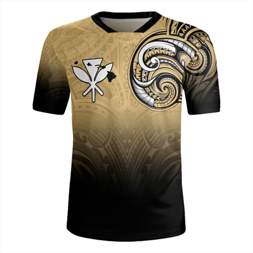 Hawaii Rugby Jersey Kanaka Map Polynesian Tribal Style
