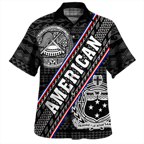 Samoa Hawaiian Shirt American Samoa Coat Of Arms Half Style