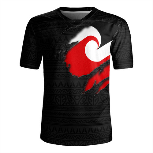 New Zealand Rugby Jersey Tino Rangatiratanga Maori Crack Style