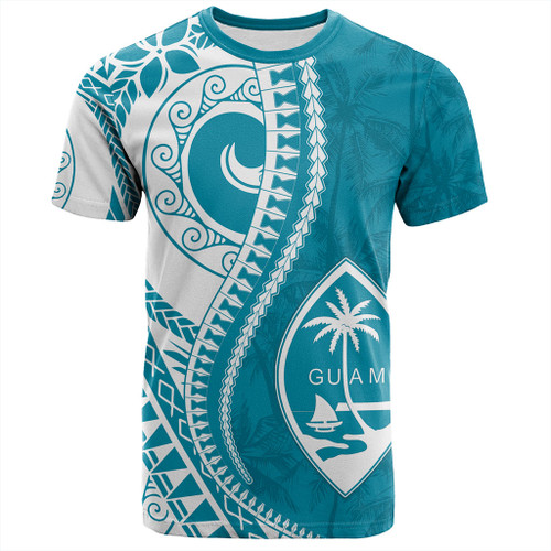 Guam T-Shirt Seat Tribal Island Coconut Tree Design