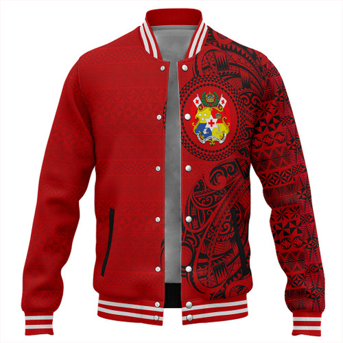 Tonga Baseball Jacket Flag Pattern Circle Style