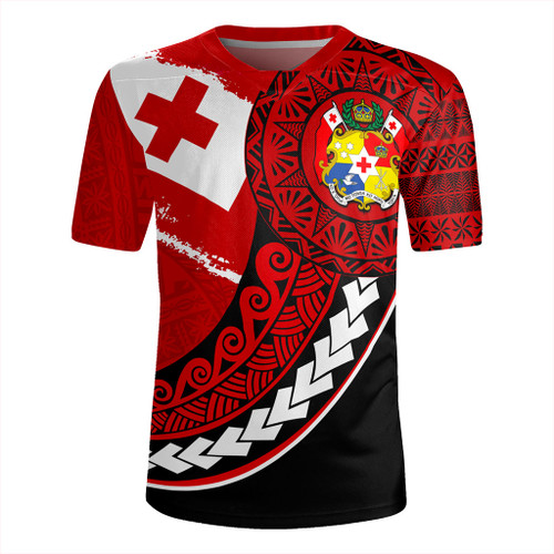 Tonga Rugby Jersey Coat Of Arms Tribal Polynesian