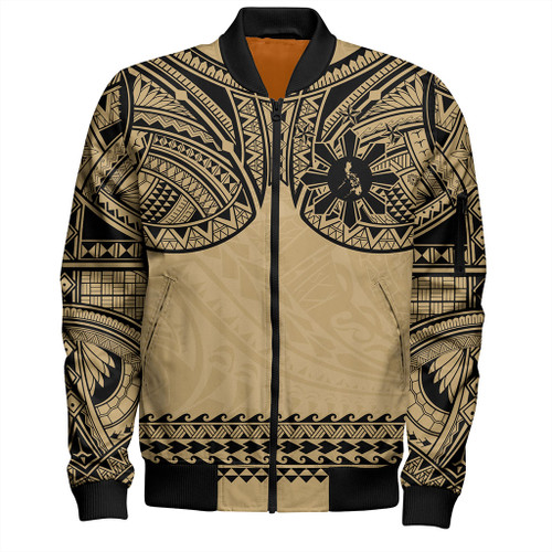 Philippines Filipinos Bomber Jacket Polynesian Tribal Filipinos Tattoo Sun Star