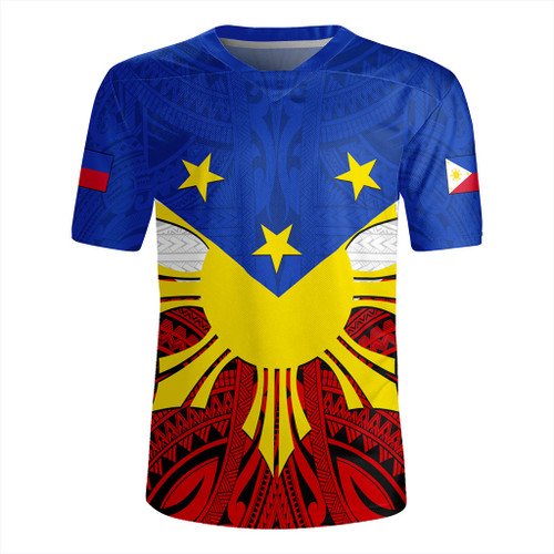 Philippines Filipinos Rugby Jersey Tribal Flag Traditional Style