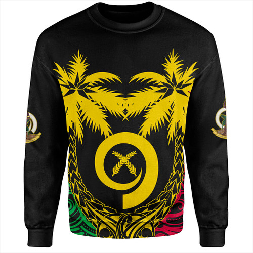 Vanuatu Sweatshirt Tribal Pattern Coconut