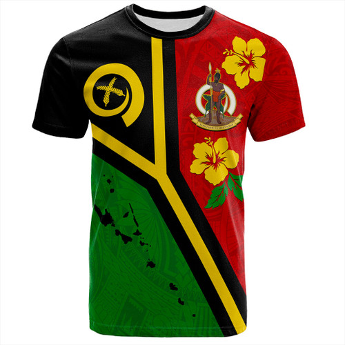 Vanuatu T-Shirt Tribal Polynesia Tattoo With Map