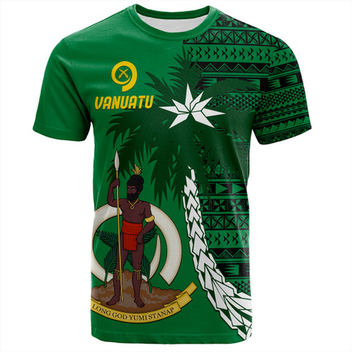 Vanuatu T-Shirt Coat Of Arms Tree Coconut