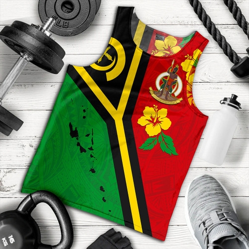 Vanuatu Tank Top Tribal Polynesia Tattoo With Map