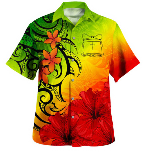 Tokelau Hawaiian Shirt Tribal Polynesia Tropical Hibiscus Flower