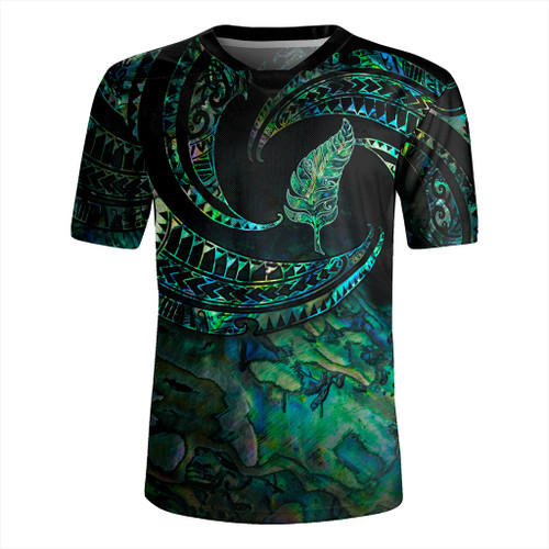 New Zealand Rugby Jersey Tribal Wave Papua Shell With Silver Fern