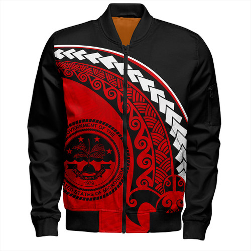 Federated States Of Micronesia Bomber Jacket Turtle Polynesian Tribal Coat Of Arms