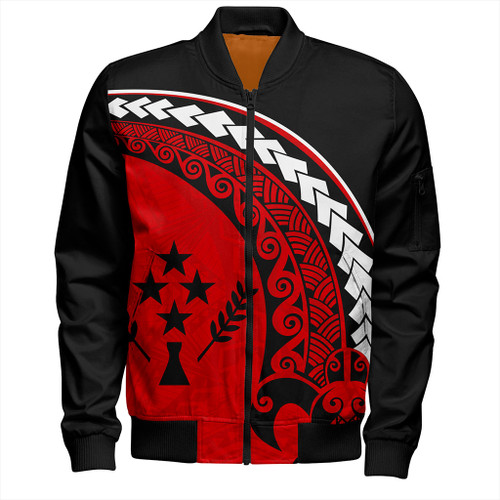 Kosrae Bomber Jacket Turtle Polynesian Tribal Coat Of Arms