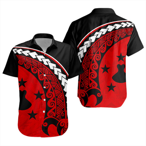 Austral Islands Short Sleeve Shirt Turtle Polynesian Tribal Coat Of Arms