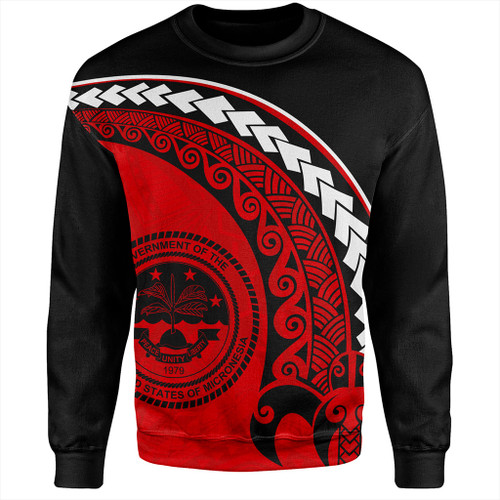 Federated States Of Micronesia Sweatshirt Turtle Polynesian Tribal Coat Of Arms