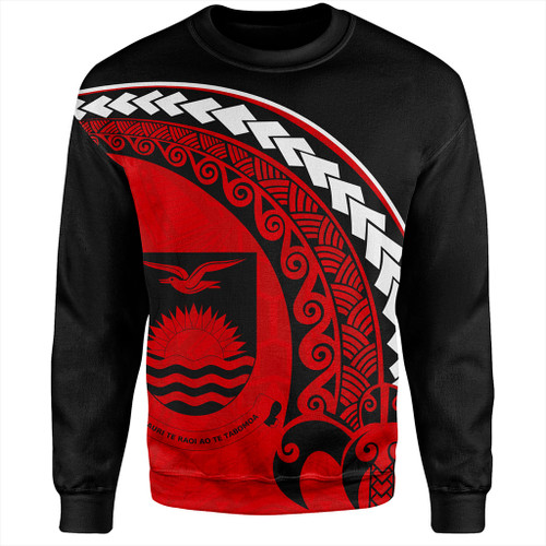 Kiribati Sweatshirt Turtle Polynesian Tribal Coat Of Arms
