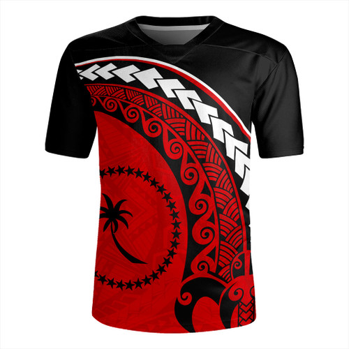 Chuuk State Rugby Jersey Turtle Polynesian Tribal Coat Of Arms