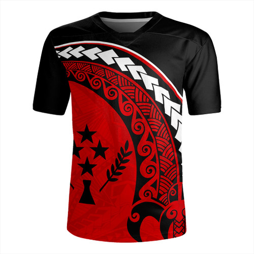 Kosrae Rugby Jersey Turtle Polynesian Tribal Coat Of Arms