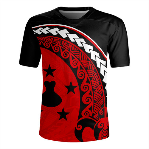 Austral Islands Rugby Jersey Turtle Polynesian Tribal Coat Of Arms