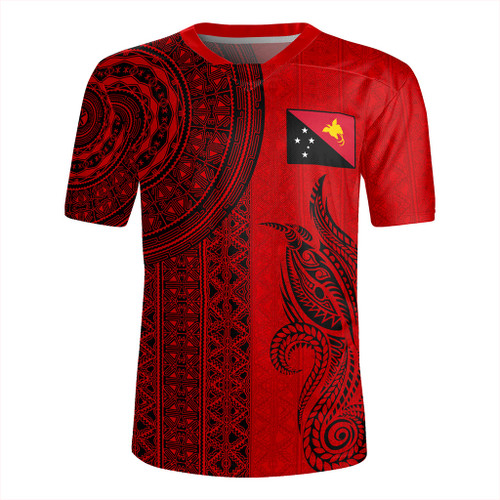 Papua New Guinea Rugby Jersey Tapa Pattern Half Concept