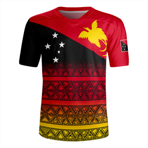 Papua New Guinea Rugby Jersey Flag Pattern Tapa Clothes