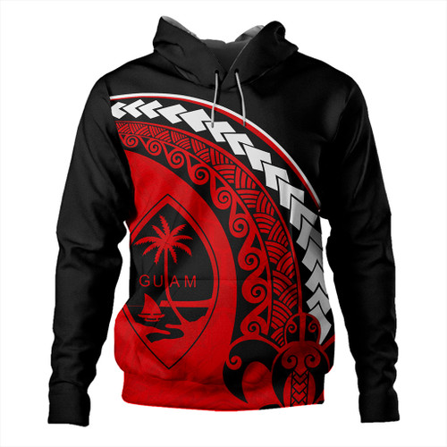 Guam Hoodie Turtle Polynesian Tribal Coat Of Arms