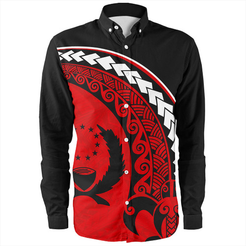 Pohnpei State Long Sleeve Shirt Turtle Polynesian Tribal Coat Of Arms