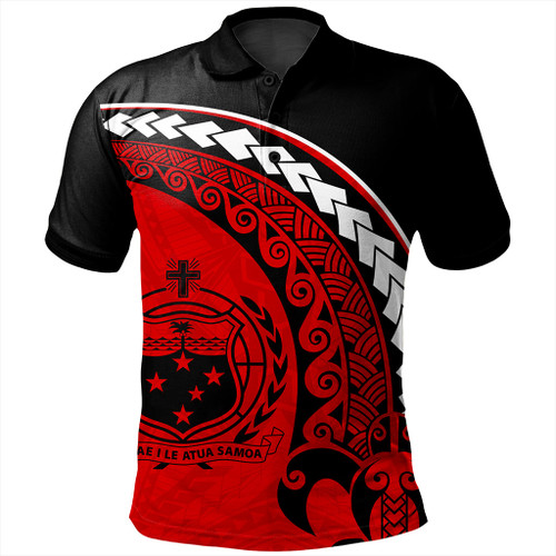 Samoa Polo Shirt Turtle Polynesian Tribal Coat Of Arms