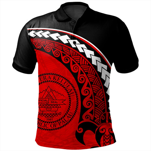 Palau Polo Shirt Turtle Polynesian Tribal Coat Of Arms