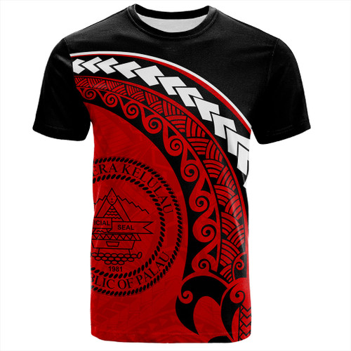 Palau T-Shirt Turtle Polynesian Tribal Coat Of Arms