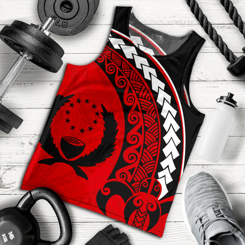 Pohnpei State Tank Top Turtle Polynesian Tribal Coat Of Arms