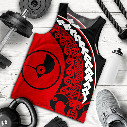 Yap State Tank Top Turtle Polynesian Tribal Coat Of Arms