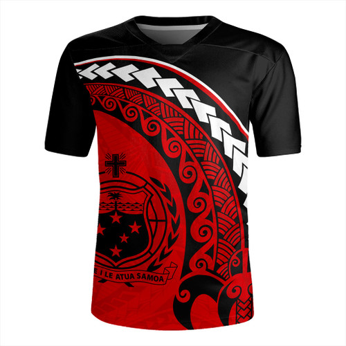 Samoa Rugby Jersey Turtle Polynesian Tribal Coat Of Arms