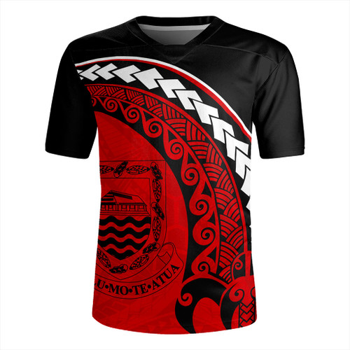 Tuvalu Rugby Jersey Turtle Polynesian Tribal Coat Of Arms