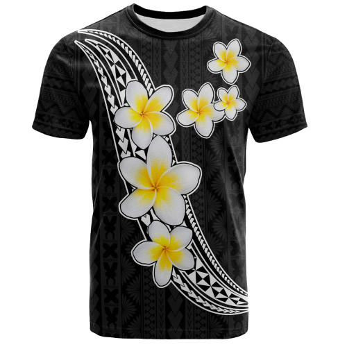 Hawaii T-Shirt  Polynesian Pattern And Plumeria1