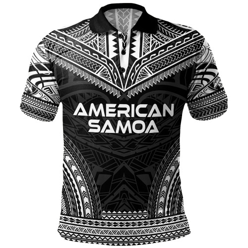 American Samoa Polo Shirt Custom Personalised Polynesian Chief Tattoo1