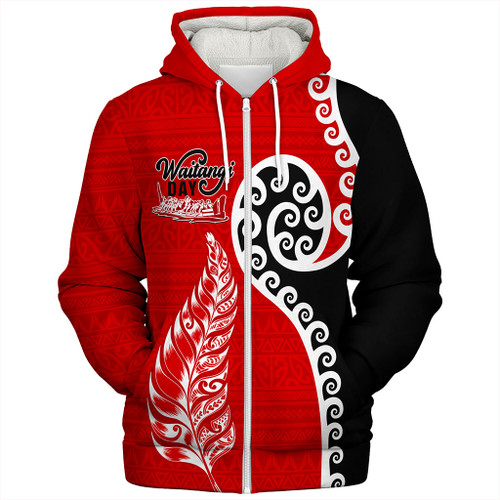New Zealand Sherpa Hoodie Aotearoa Maori Waitangi Day