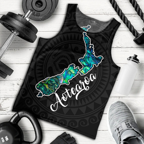 New Zealand Tank Top Aotearoa Maori Tribal Map With Papua Shell