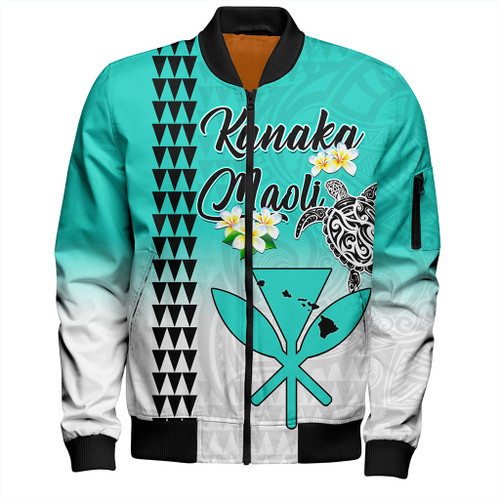 Hawaii Bomber Jacket Kanaka Maoli With Map Tribal Aloha