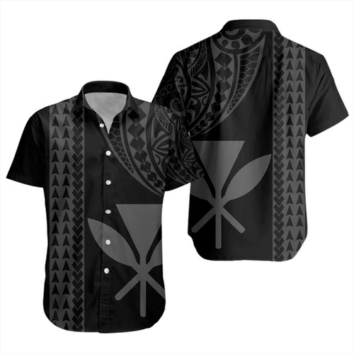 Hawaii Short Sleeve Shirt Kanaka Maoli Polynesian Tribal Simple Style
