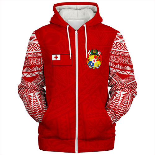 Tonga Sherpa Hoodie Ngatu Pattern Seal Athletic