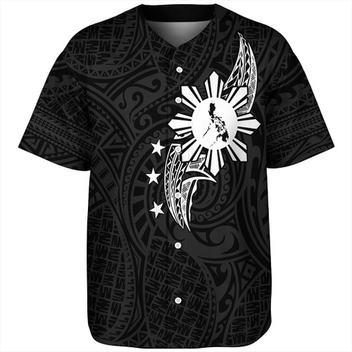 Philippines Filipinos Baseball Shirt Tribal Tattoo Art Style