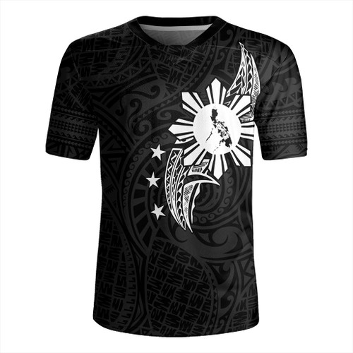 Philippines Filipinos Rugby Jersey Tribal Tattoo Art Style