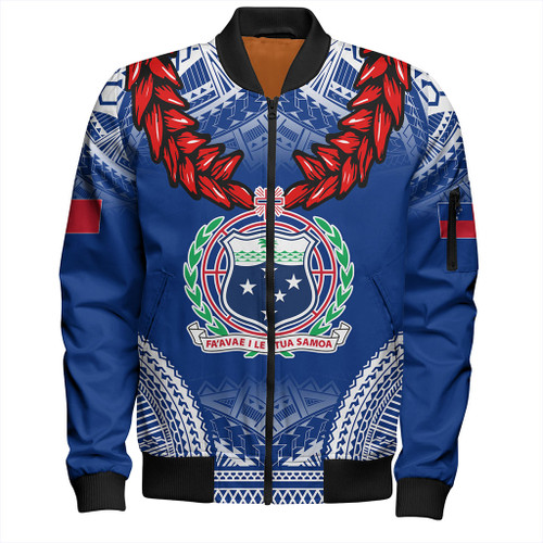 Samoa Bomber Jacket Coat Of Arms Ula Fala Original Style
