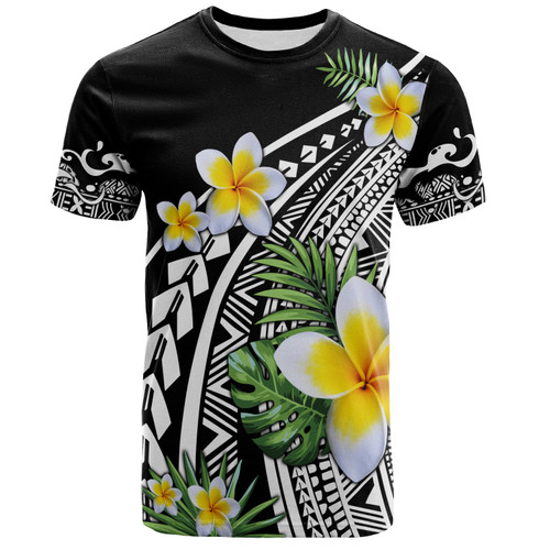 Hawaii T-Shirt Plumeria Polynesian Pattern1